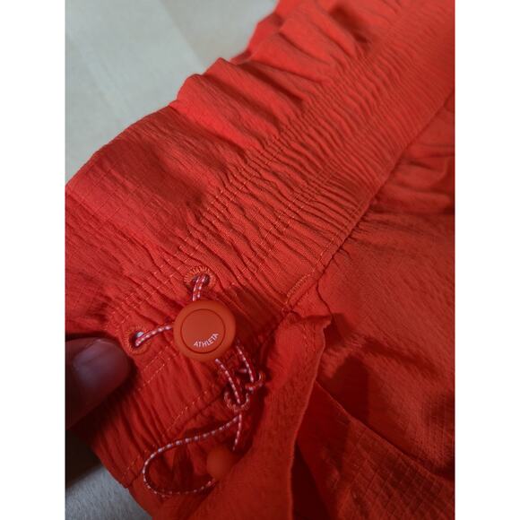 Athleta Avenue Wide Leg Crop Bright Orange Red Dopamine Gorpcore Pants - Picture 5 of 8